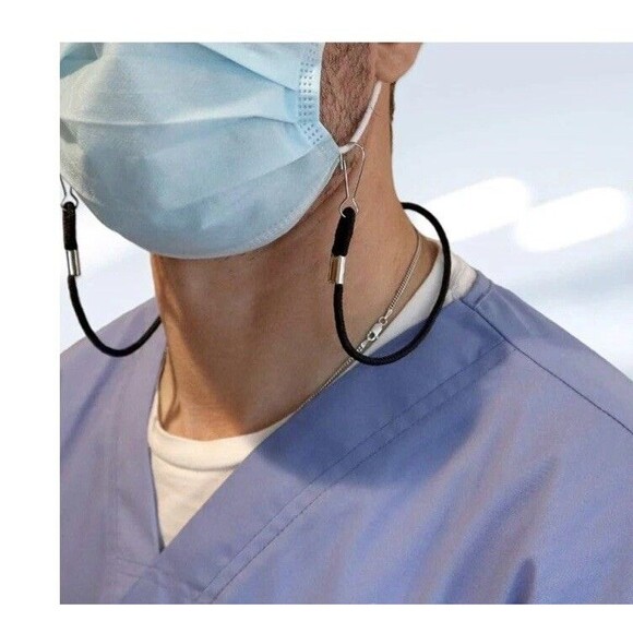 5 Pack Clip Face mask Lanyard Holder Adjustable Length, Convenient Safety Hanger - Picture 3 of 5